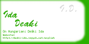 ida deaki business card